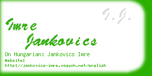 imre jankovics business card